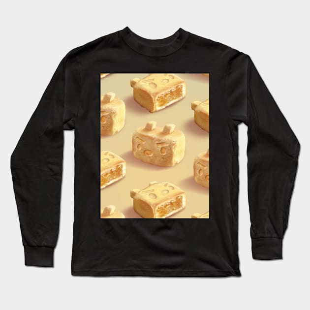 Pineapple Cake Pattern Long Sleeve T-Shirt by zkozkohi